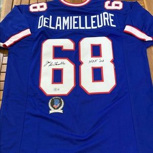 JOE DELAMIELLEURE Signed BUFFALO BILLS HOF 03 JERSEY BECKETT BAS